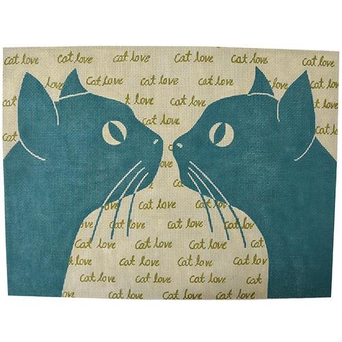 Cat Love Painted Canvas Unique New Zealand Design 