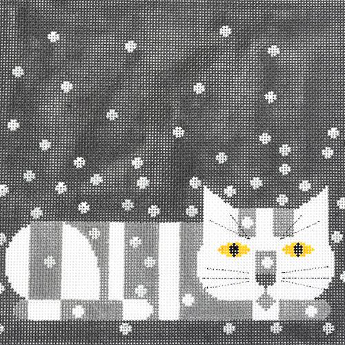 Cat / Winter Eyeglass Case Painted Canvas Charley Harper 
