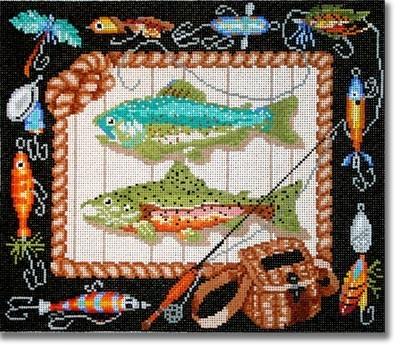 Catch of the Day Painted Canvas CBK Needlepoint Collections 