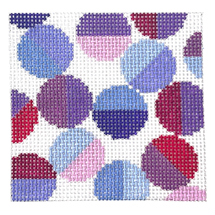 Catherine Coaster - Blues & Purples Painted Canvas Elizabeth Crane Swartz Designs 