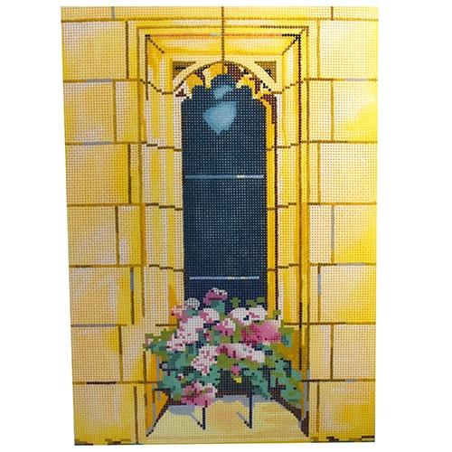 Catherine's Window Painted Canvas The Plum Stitchery  - 1