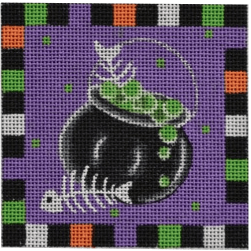 Cauldron Ornament Painted Canvas Pepperberry Designs  - 1