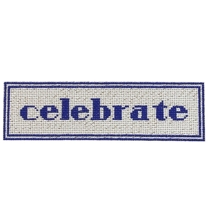 Celebrate on 18 mesh Painted Canvas All About Stitching/The Collection Design 
