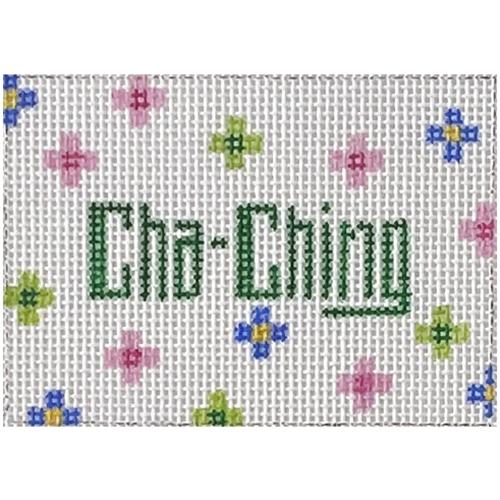 Cha-Ching Floral Insert Painted Canvas Patti Mann 