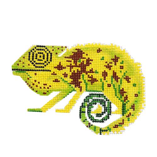 Chameleon Ornament Painted Canvas Charley Harper 
