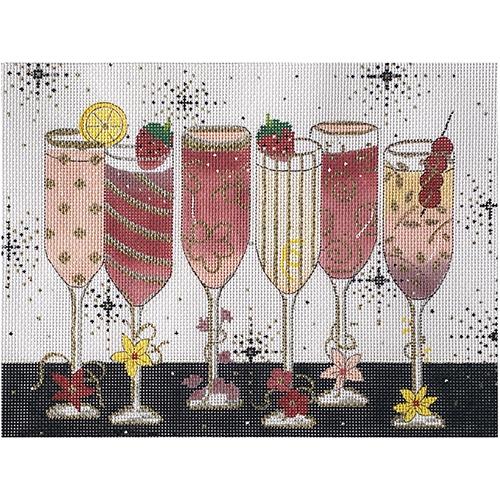 Champagne Celebration Painted Canvas Alice Peterson Company 