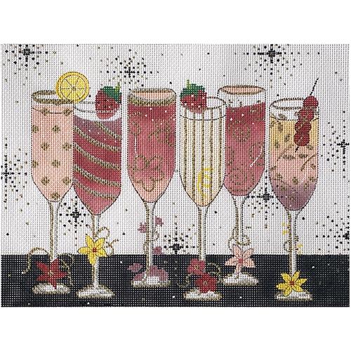 Champagne Celebration Painted Canvas Alice Peterson Company  - 1