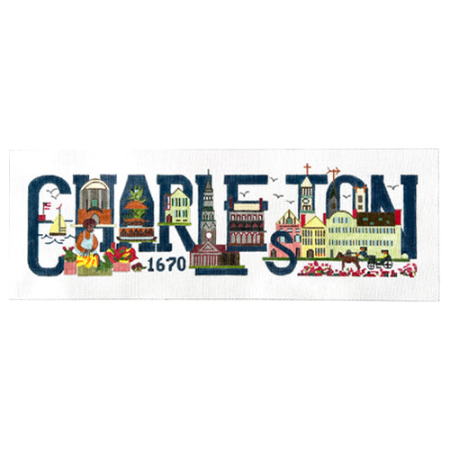 Charleston Cityscape Painted Canvas Danji Designs  - 1