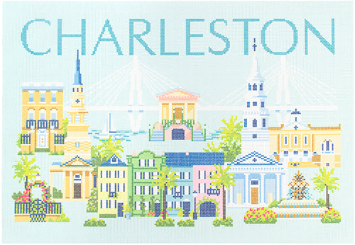 Charleston Travel Pillow Kit Kits Needlepoint To Go 