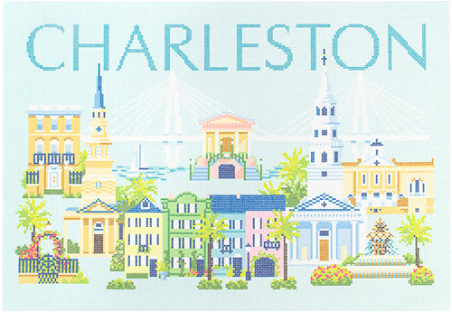 Charleston Travel Pillow Kit Kits Needlepoint To Go 
