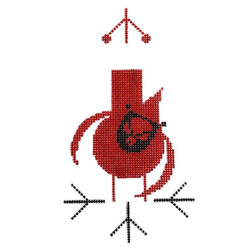 Charley's Cardinal on 13 Painted Canvas Charley Harper  - 1