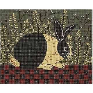 Checkerboard Bunny Painted Canvas Cooper Oaks Design 
