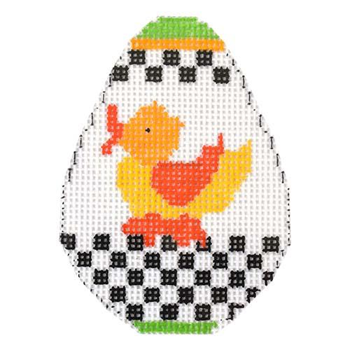 Checkerboard Chick Egg Painted Canvas The Princess & Me  - 1