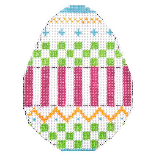 Checkerboard Stripes Egg Painted Canvas The Princess & Me 