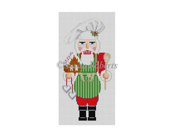 Chef Gingerbread Nutcracker Painted Canvas Susan Roberts Needlepoint Designs Inc. 
