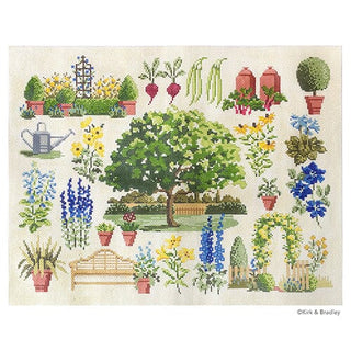 Chelsea Artist's Garden Painted Canvas Kirk & Bradley 
