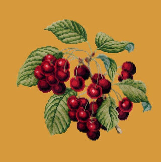 Cherries Needlepoint Kit Kits Elizabeth Bradley Design Yellow 
