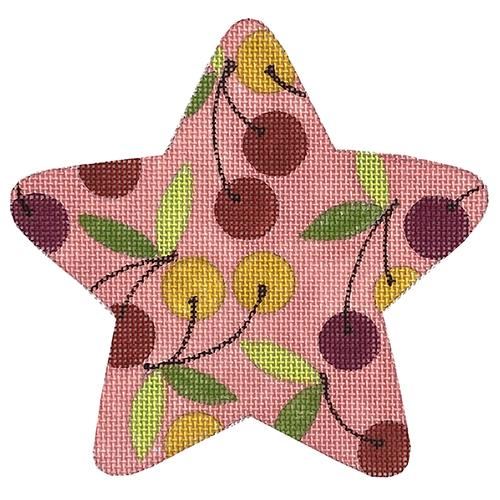 Cherries Star Painted Canvas Raymond Crawford Designs 