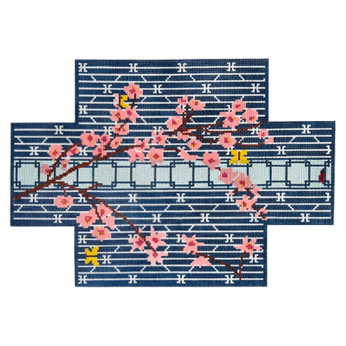 Cherry Blossoms Brick Cover Painted Canvas KCN Designers  - 1