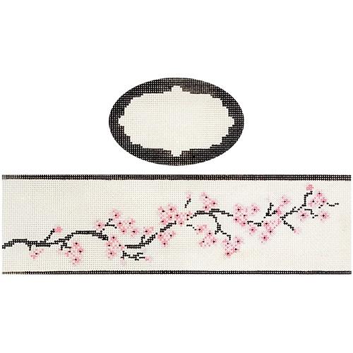 Cherry Blossoms Hinged Box with Hardware Painted Canvas Funda Scully 