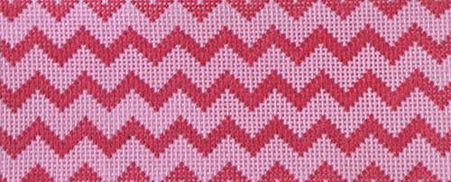 Chevron   Light Pink & Raspberry Painted Canvas Kate Dickerson Needlepoint Collections  - 1