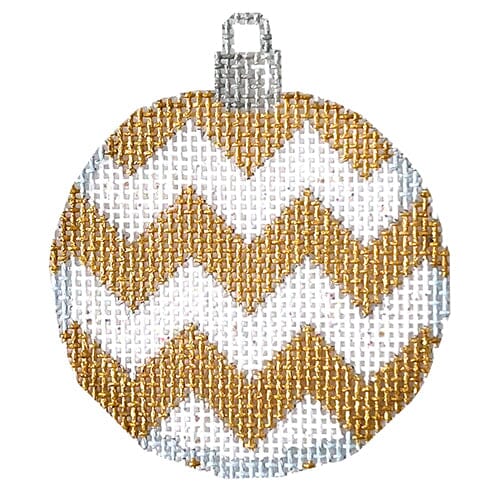 Chevron Mini Ball/Gold Painted Canvas Associated Talents 