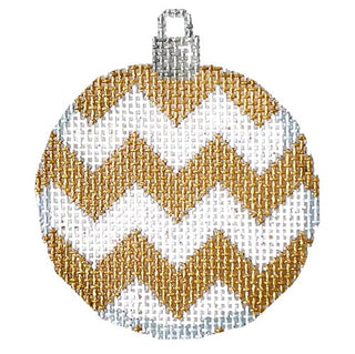 Chevron Mini Ball/Gold Painted Canvas Associated Talents 
