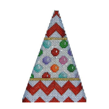 Chevron/Dots Mini Tree Painted Canvas Associated Talents 