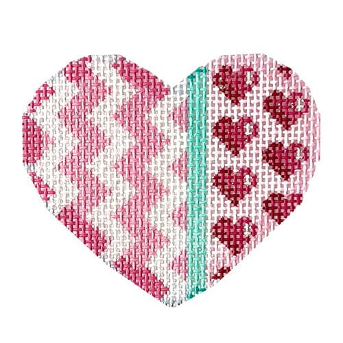 Chevron/Hearts Mini Heart Painted Canvas Associated Talents 