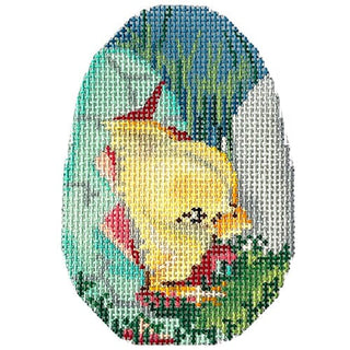 Chick in Egg Egg Painted Canvas Associated Talents 
