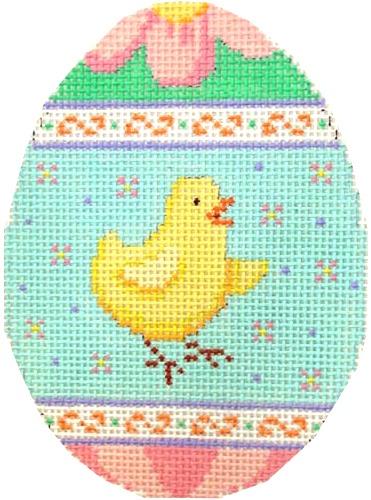 Chick in Flower Sprinkles Painted Canvas Susan Roberts Needlepoint Designs, Inc.  - 1