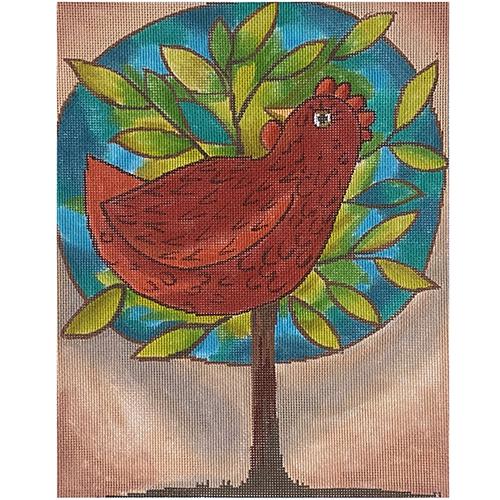 Chicken in a Tree Painted Canvas The Meredith Collection  - 1