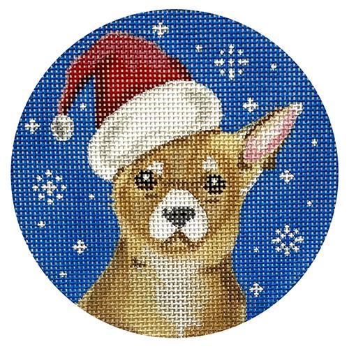 Chihuahua Santa Dog Painted Canvas Pepperberry Designs  - 1