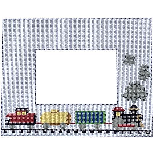 Child's Train Frame Painted Canvas The Meredith Collection 
