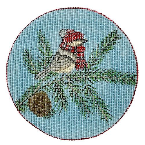 Chillin' Chickadee with Hat & Scarf Painted Canvas Love You More 
