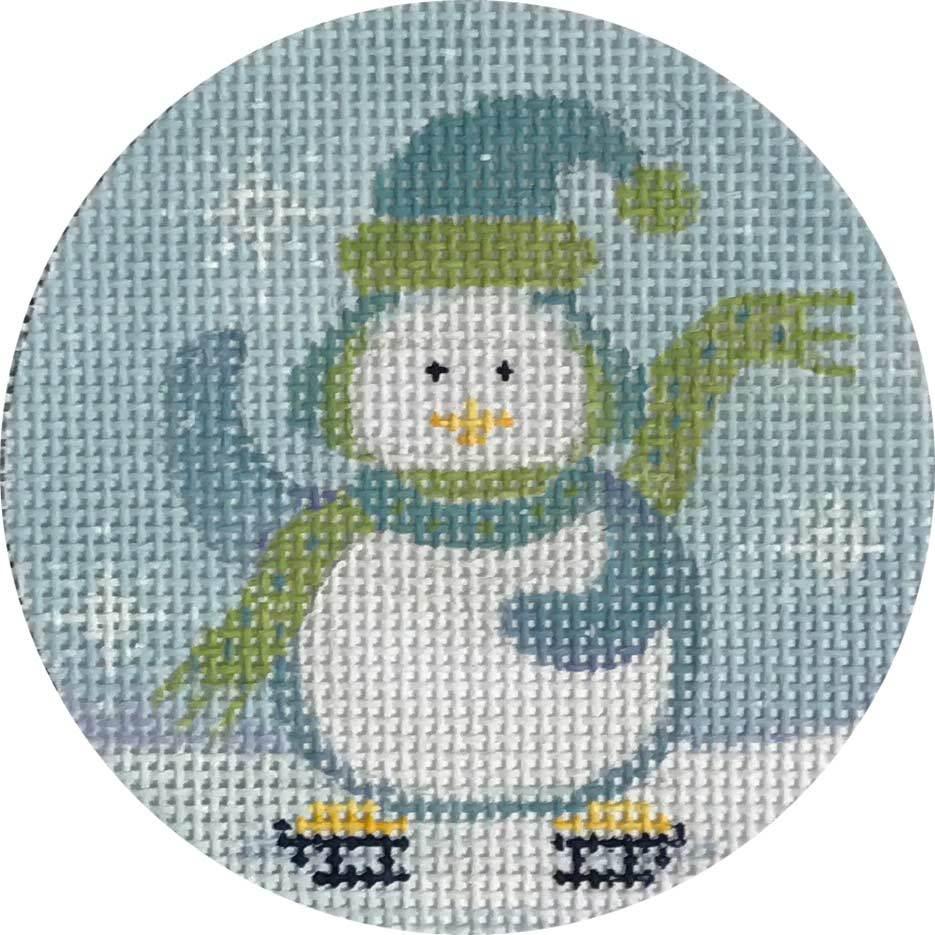 Chilly Penguin Ornament Painted Canvas Alice Peterson 