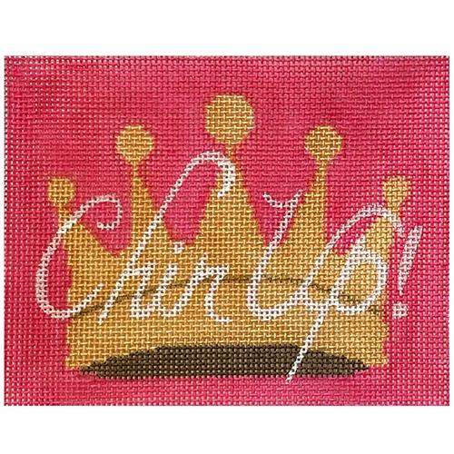Chin Up! Crown Insert | Needlepoint.Com
