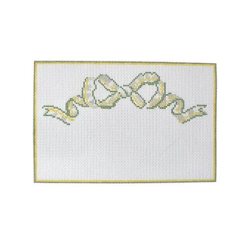 Chintz Bow Painted Canvas The Plum Stitchery  - 1