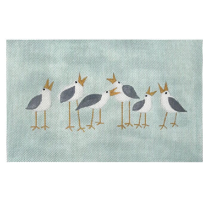 Chirping Birds TC Painted Canvas All About Stitching/The Collection Design 