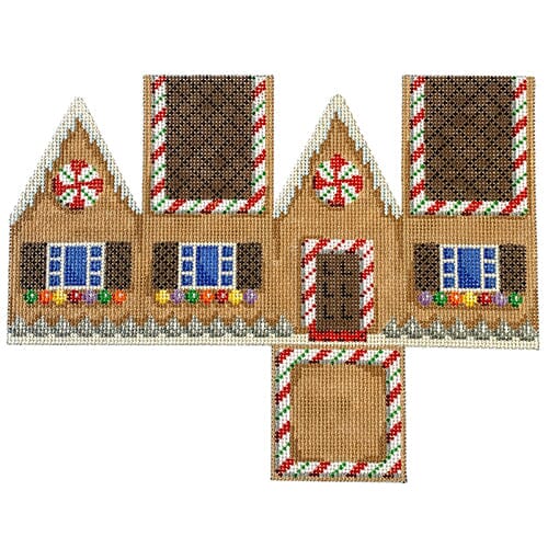 Chocolate Roof 3D Gingerbread Cottage Painted Canvas Associated Talents 