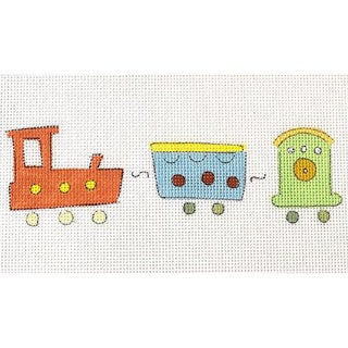 Choo Choo Train Painted Canvas Camilla Moss 
