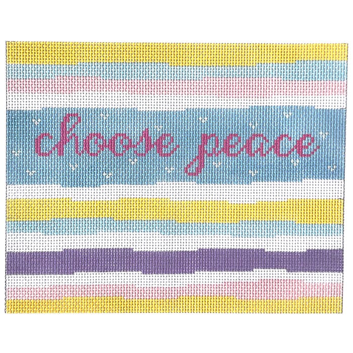 Choose Peace Painted Canvas Lauren Bloch Designs  - 1