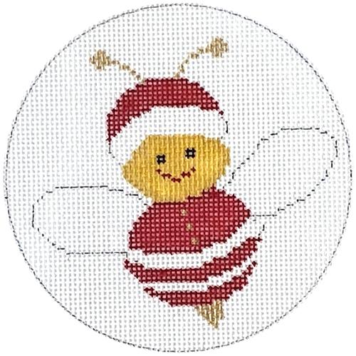 Christmas Bee with Stitch Guide Painted Canvas The Princess & Me 