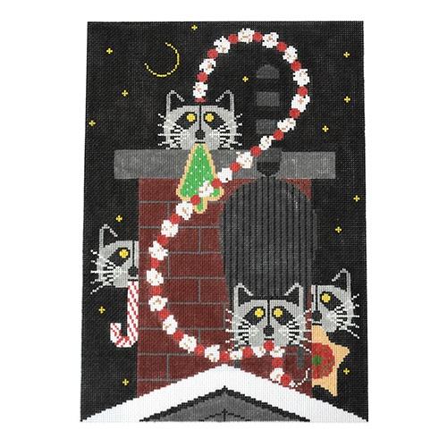 Christmas Capers Painted Canvas Charley Harper 
