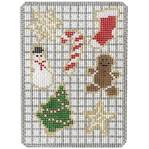 Christmas Cookies Assortment Painted Canvas Morgan Julia Designs  - 1