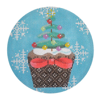 Christmas Cupcake Xmas Tree Painted Canvas Kirk & Bradley 
