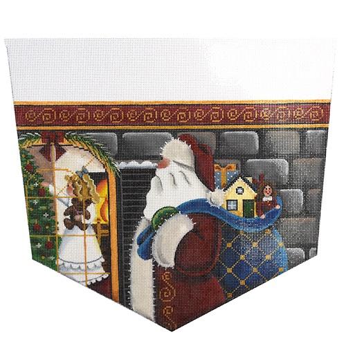 Christmas Eve Magic   Girl Painted Canvas Rebecca Wood Designs  - 1