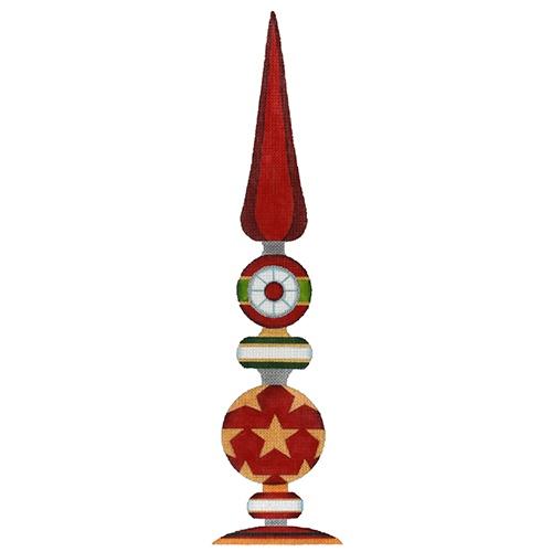 Christmas Finial 18 inch Painted Canvas Raymond Crawford Designs 