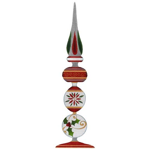 Christmas Finial 22 inch Painted Canvas Raymond Crawford Designs 