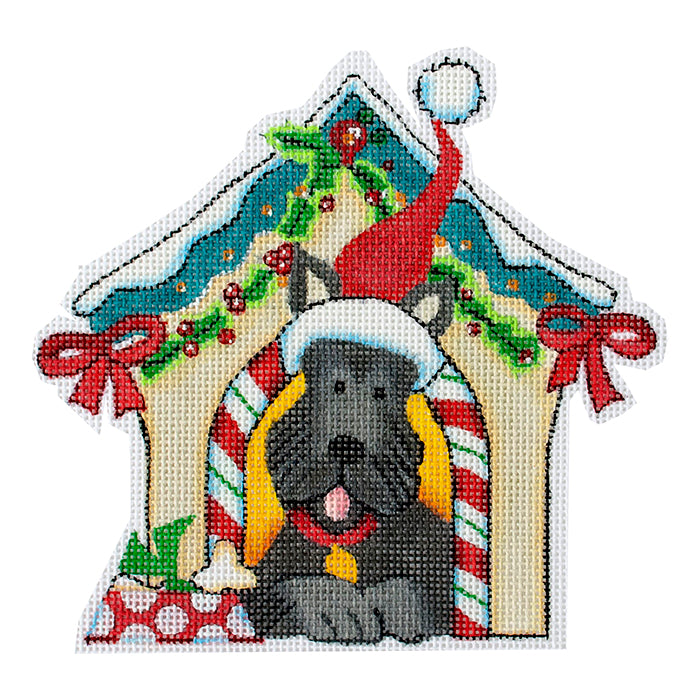 Christmas: Holiday Scottie at Home Painted Canvas Painted Pony Designs  - 1